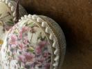 Grand coeur précieux impression textile "Vierge fleurie"